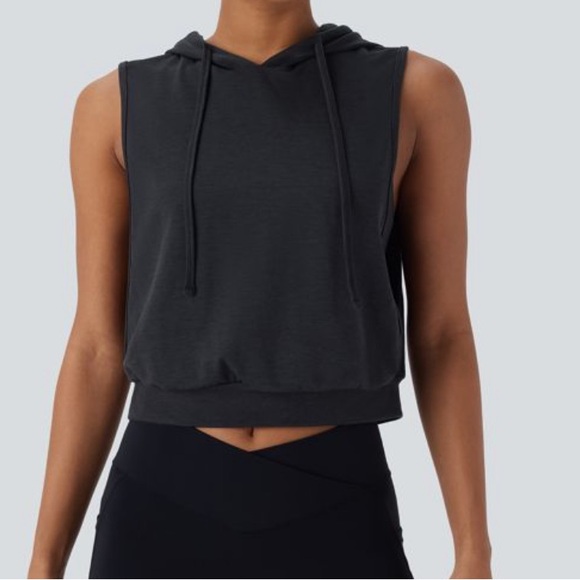 HALARA Black Sleeveless Hoodie! NWOT Size - SALE 2/$40 - Picture 3 of 5